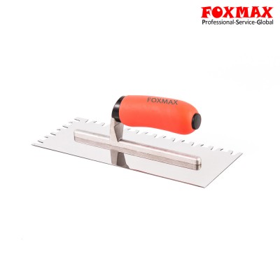 Professional Stainless Steel Round Notched Adhesive Trowel (FM-PT38)